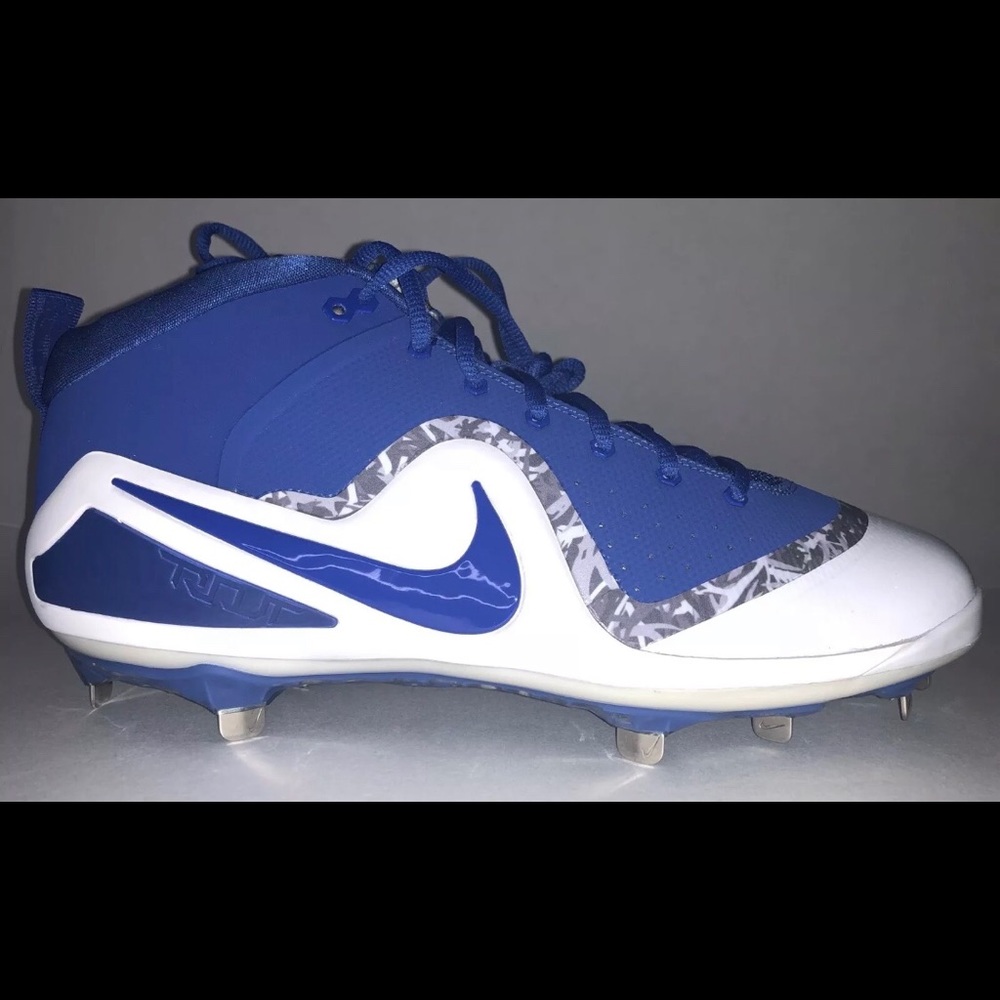 Nike Zoom Trout 4 Metal Baseball Cleats White Blue